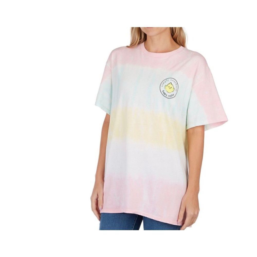 Simply Southern Juniors MEDIUM Happy Easter Short Sleeve Top - Picture 7 of 7
